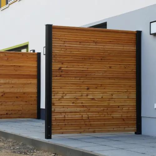 New residential fence adding curb appeal to an Oklahoma City home