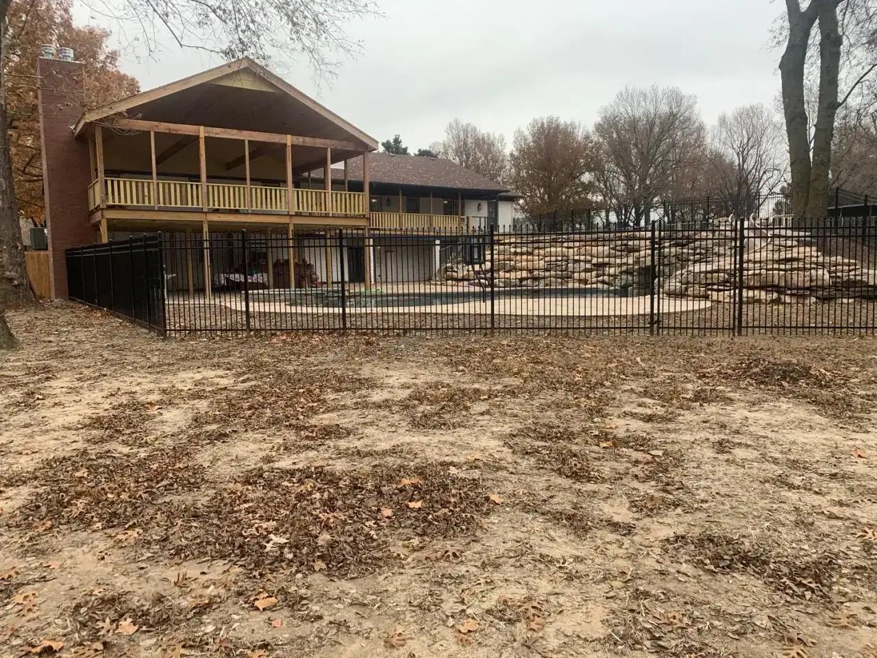 Ornamental iron fence in Oklahoma City