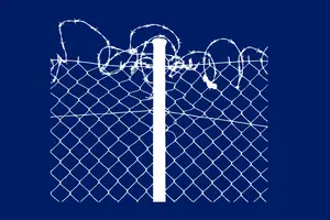 Temporary chain link fencing securing an Oklahoma construction site