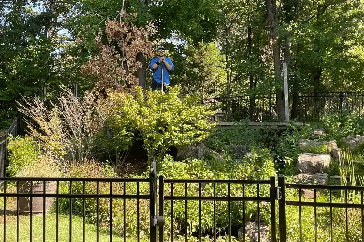 Ornamental metal pool fence in the Oklahoma City metro